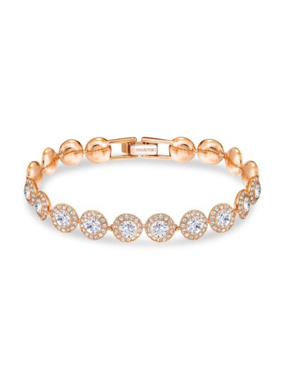 Shop Swarovski Women's Angelic  Crystal Rose Goldplated Bracelet