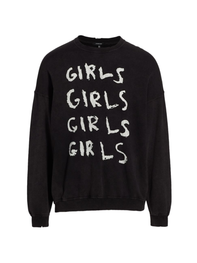 Shop R13 Girls Girls Oversized Sweatshirt In Acid Black