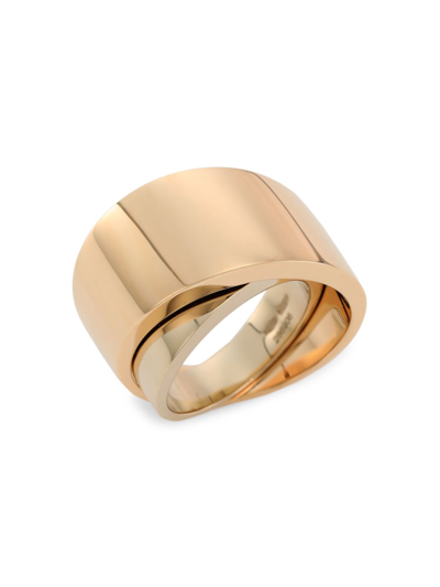 Shop Vhernier Women's Tourbillon Two-tone 18k Gold Midi Ring In Rose Gold White Gold