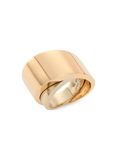 Shop Vhernier Women's Tourbillon Two-tone 18k Gold Ring In Rose Gold White Gold