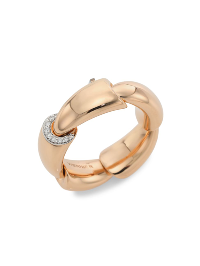 Shop Vhernier Women's Calla 18k Rose Gold & Diamond Ring