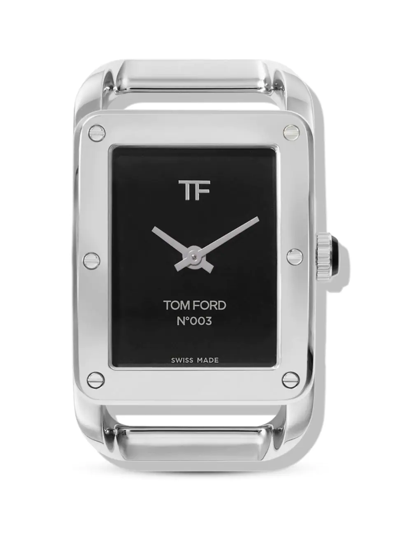 Shop Tom Ford Men's No. 003 Stainless Steel Watch In Black Grey