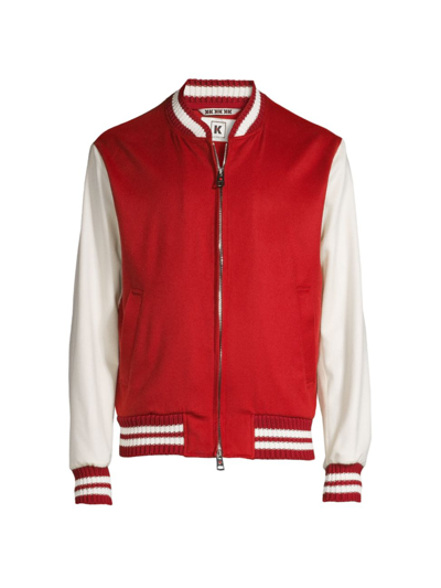 Kiton Varsity Cashmere Jacket In Red | ModeSens