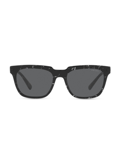 Shop Prada Men's 04ys 56mm Abstract Sunglasses In Abstract Black