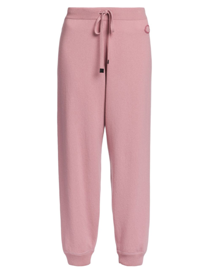 Shop Moncler Women's Cashmere & Wool Joggers In Pink Cashmere