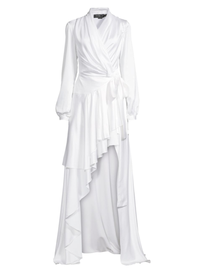 Shop Patbo Women's Hi-low Maxi Wrap Dress In White
