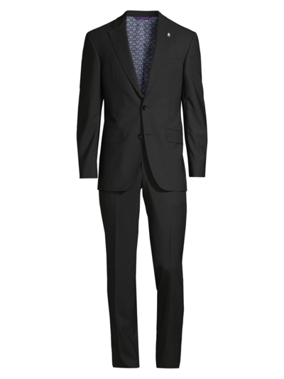 Shop Ted Baker Men's Wool 2-piece Suit In Black