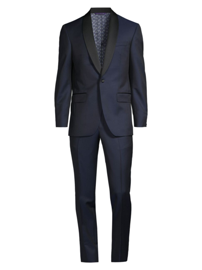 Shop Ted Baker Men's Wool Shawl Tuxedo In Navy