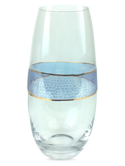 Shop Michael Wainwright Panthera Indigo Glass Vase In Blue