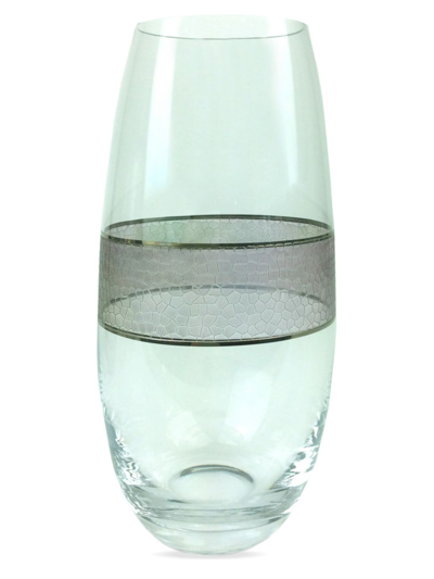 Shop Michael Wainwright Panthera Platinum Glass Vase In Gray