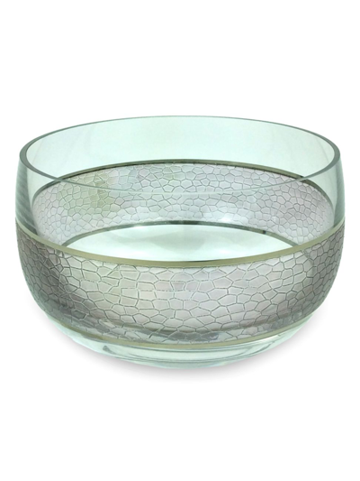 Shop Michael Wainwright Panthera Platinum Medium Glass Bowl In Gray