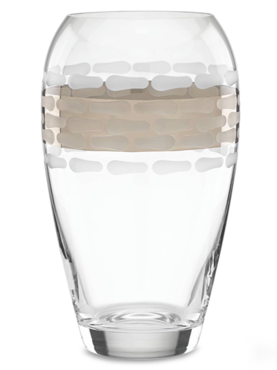Shop Michael Wainwright Truro Platinum Glass Vase In Gray
