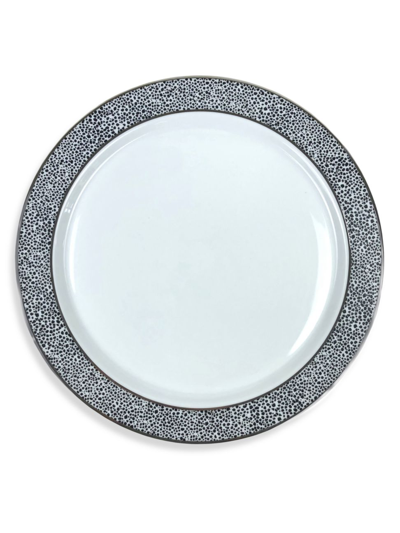 Shop Michael Wainwright Panthera Platinum 4-piece Dinner Plate Set In Gray