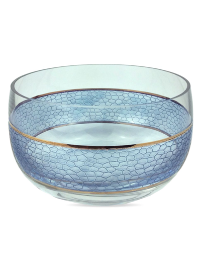 Shop Michael Wainwright Panthera Indigo Glass Medium Bowl In Blue