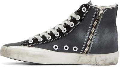 Shop Golden Goose Black Canvas Francy High-top Sneakers