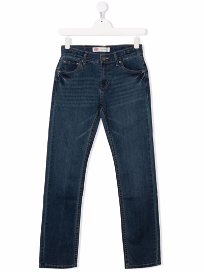 Shop Levi's Teen Straight-leg Jeans In 蓝色