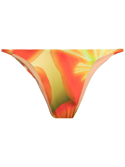 Shop Louisa Ballou Mini Ring Bikini Bottoms In Orange