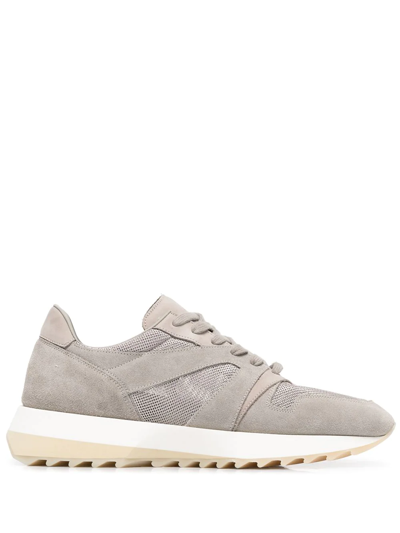 Shop Fear Of God Panelled Suede Low-top Sneakers In Grey