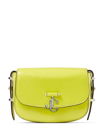 Jimmy Choo Leather Varenne Cross-body Bag In Lime Silver | ModeSens