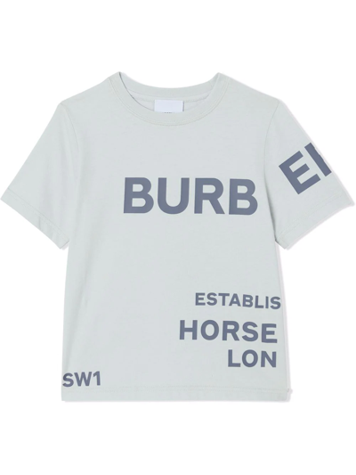Shop Burberry Horseferry-print T-shirt In Grey