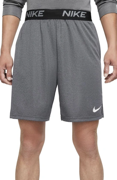 Shop Nike Dri-fit Veneer Training Shorts In Black/ Smoke Grey/ White