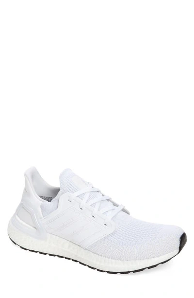 Shop Adidas Originals Ultraboost 20 Running Shoe In Ftwr White/ Black/ Pink