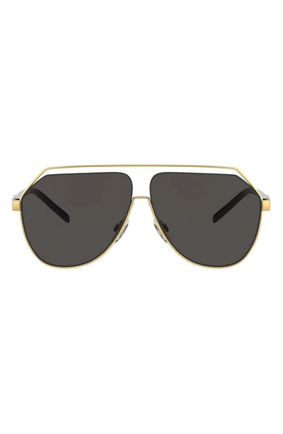 Shop Dolce & Gabbana Metal Man 35mm Aviator Sunglasses In Gold