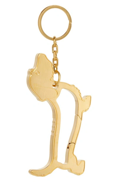 Shop Thom Browne Hector Brass Carabiner Key Ring In Gold