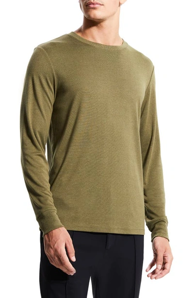 Shop Theory Essential Anemone Long Sleeve T-shirt In Dark Olive