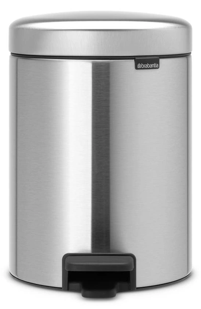 Shop Brabantia Newicon Step Can Recycling Trash Can In Matte Steel