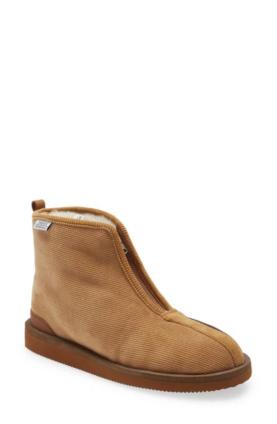 Shop Suicoke Kenn-comab Genuine Shearling Lined Ankle Boot In Brown Mix