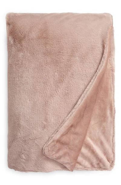 Shop Unhide Cuddle Puddles Plush Throw Blanket In Rosy Baby