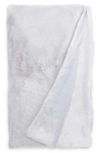 Shop Unhide Cuddle Puddles Plush Throw Blanket In Silver Fox