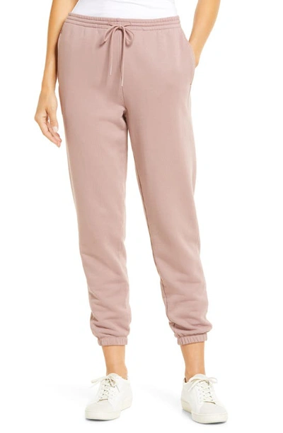 Shop Vince Essential Joggers In Pink Shell