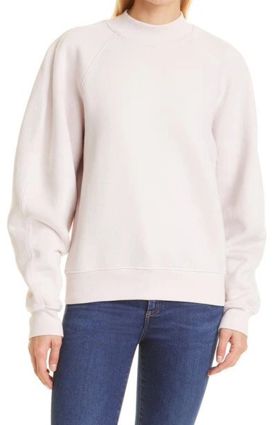 Shop Agolde Tarron Mock Neck Sweatshirt In Fondant Heather Lilac