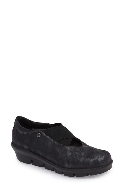 Shop Wolky Cursa Slip-on Sneaker In Black Leather