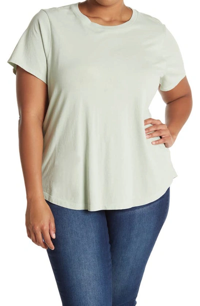 Shop Madewell Vintage Crew Neck Cotton T-shirt In Sunfaded Mint