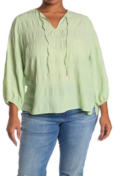 Shop Vince Camuto Smocked Blouse In Soft Meadow