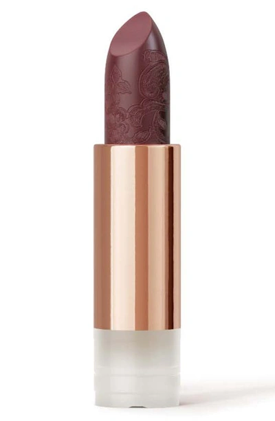 Shop La Perla Refillable Matte Silk Lipstick In Plum Red Refill