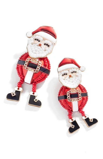 Baublebar Beaded Santa Claus Statement Earrings In White