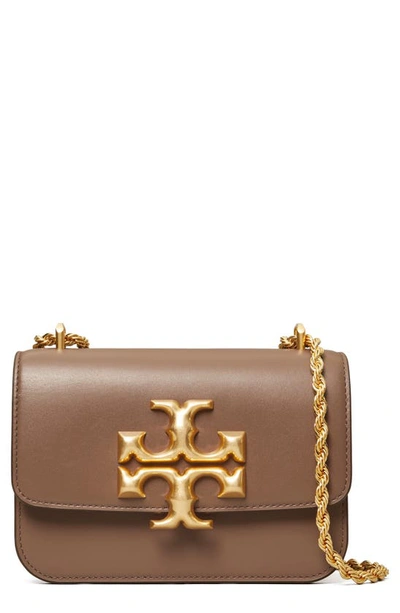 Shop Tory Burch Small Eleanor Convertible Leather Shoulder Bag In Clam Shell