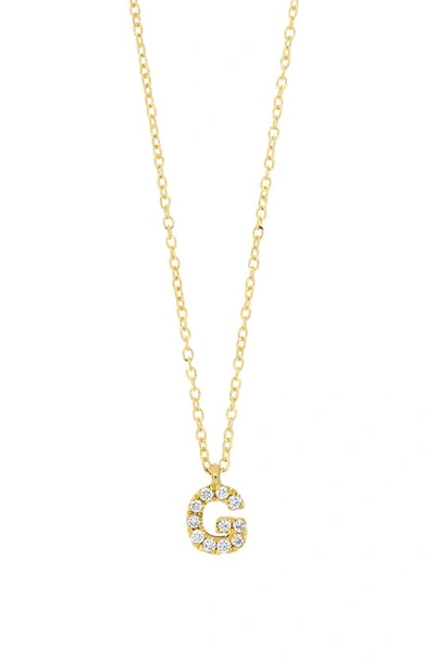 Bony Levy Icon Pavé Diamond Initial Pendant Necklace In 18k Yellow Gold - G