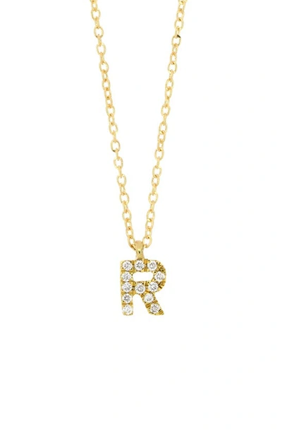 Bony Levy Icon Pavé Diamond Initial Pendant Necklace In 18k Yellow Gold - R