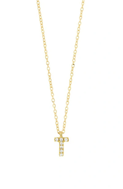 Bony Levy Icon Pavé Diamond Initial Pendant Necklace In 18k Yellow Gold - T