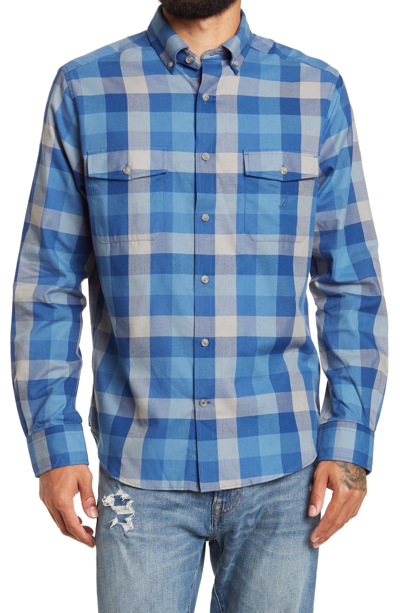 Shop Nautica Long Sleeve Plaid Flannel Shirt In Undercurrent