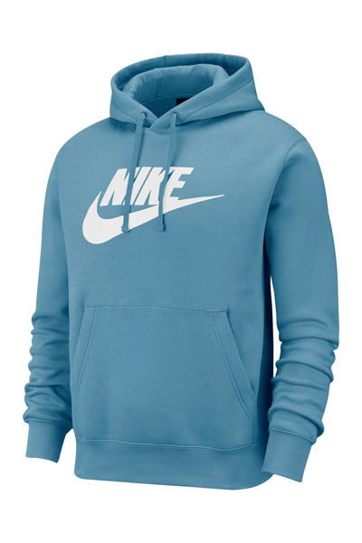 Shop Nike Sportswear Club Fleece Logo Hoodie In 424 Cerlan/cerlan