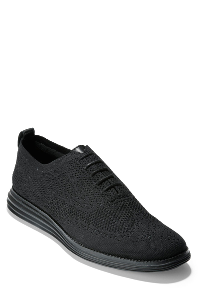 Shop Cole Haan Original Grand Shortwing Oxford In Black/blac