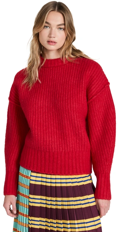 Shop Holzweiler Selje Knit Sweater In Red