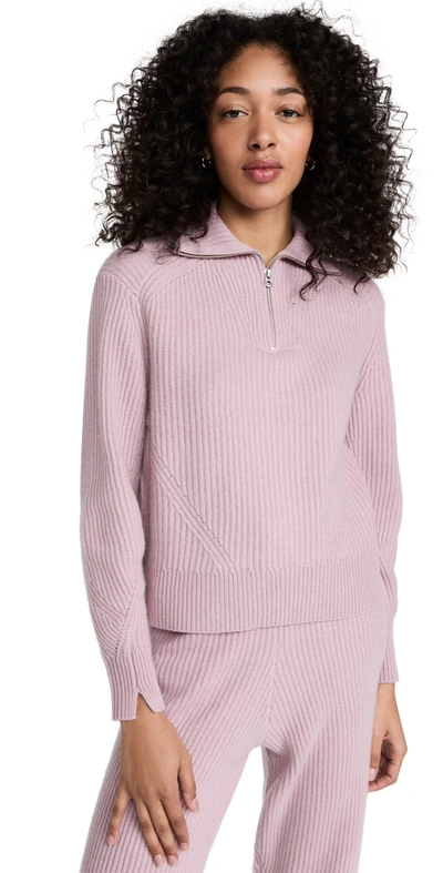 Shop Rag & Bone Pierce Cashmere Half Zip In Light Pink
