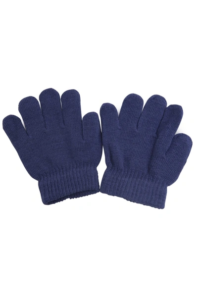 Shop Universal Textiles Childrens/kids Little Girls Winter Magic Gloves (navy) In Blue